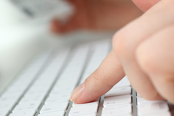 Typing on Keyboard